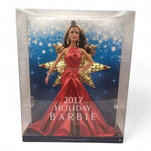 2017 Holiday Teresa Doll Barbie Collector Brunette Red Dress Mattel DYX41 New!